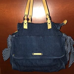 Juicy Couture Jeans Handbag with Striped Bows